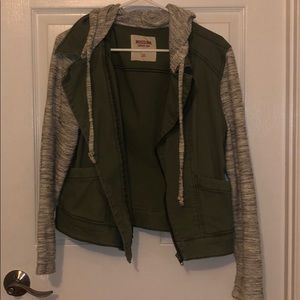 BEST OFFER!! green hooded combat sweat jacket